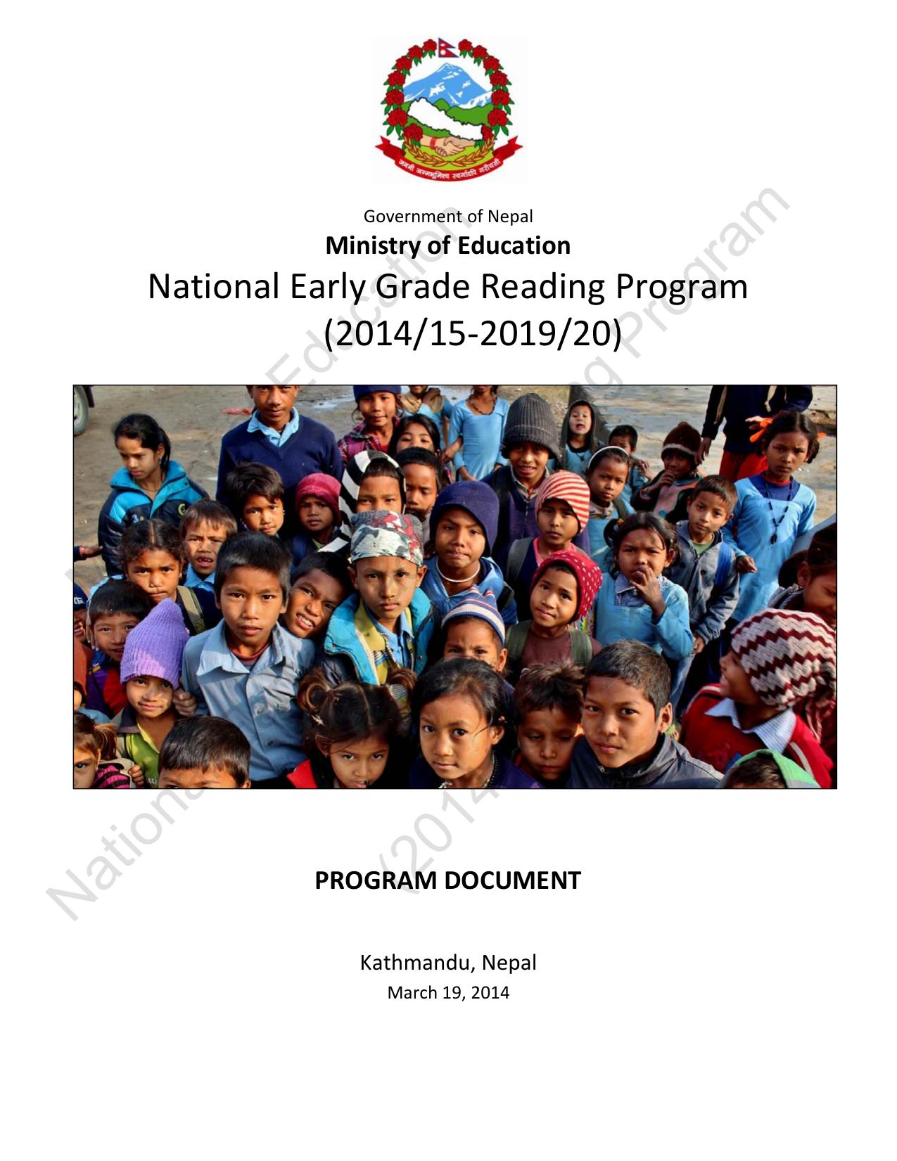 National Early Grade Reading Program